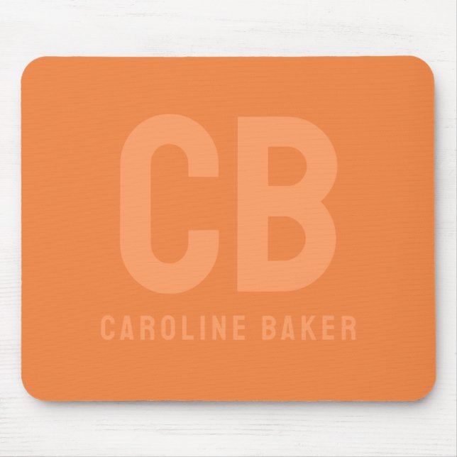 Trend Color Fresh Tangerine Name Mousepad (Front)