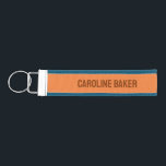 Trend Color Fresh Tangerine Name Wrist Keychain<br><div class="desc">Introducing the trendy spring color: Fresh Tangerine. Modern and stylish Wrist Keychain with customizable name in a minimalist font. Its simple and clean design in a solid color offers a timeless and classic appeal. Explore our spring trend colors for more products in the same color or discover other stylish hues...</div>