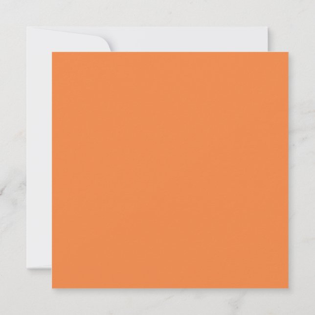 Trend Color - Fresh Tangerine Solid Flat Card (Back)