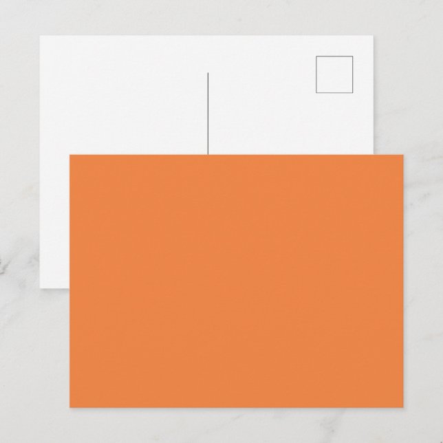 Trend Color - Fresh Tangerine Solid Postcard (Front/Back)