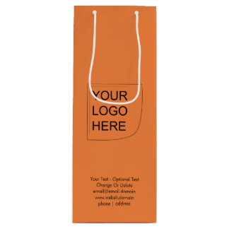 Trend Color - Fresh Tangerine Wine Logo Gift Bag