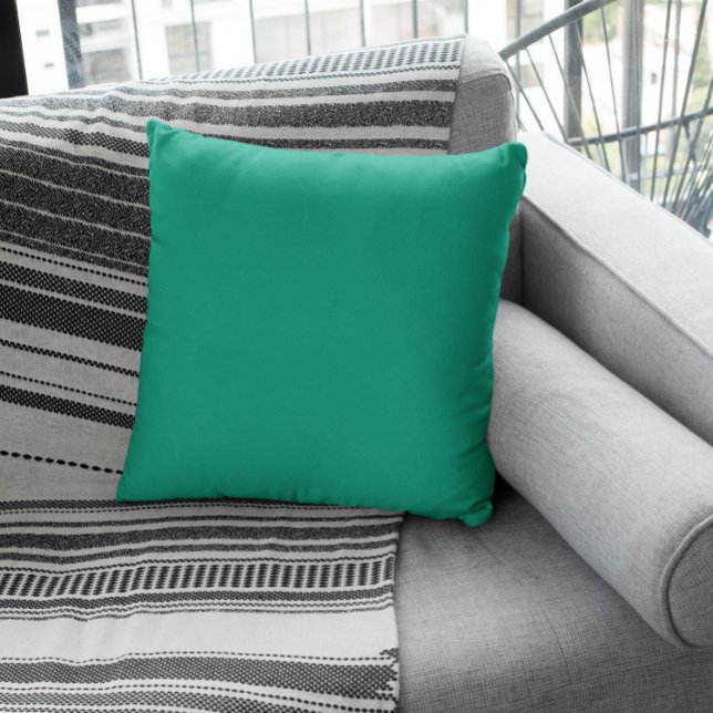 Trend Color - Jade Green Throw Pillow (Creator Uploaded)