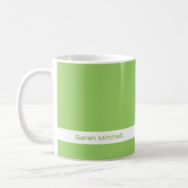 Trend Color - Kiwi Green Name Mug (Left)