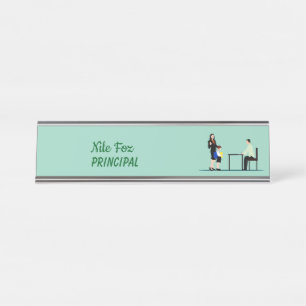 Trend Color Light Green Principal Desk Name Plate