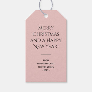 Trend Color Light Pink Christmas Gift Tags