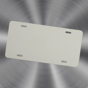 Trend Color - Light Silver Gray License Plate