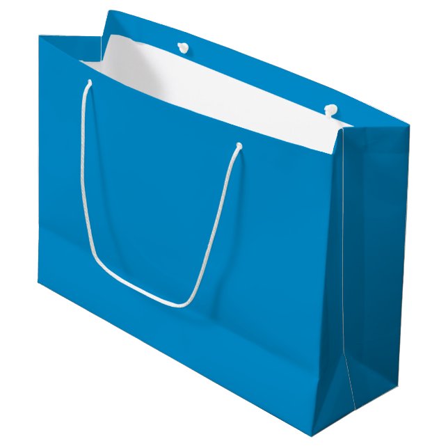 Trend Color - Lively Blue Large Gift Bag (Front Angled)