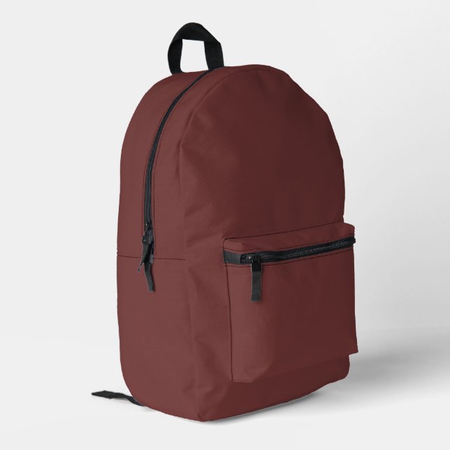 Trend Color - Mahogany Brown Printed Backpack (Back Corner Left)