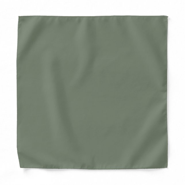 Trend Color Muted Greenish Gray Bandana (Front)