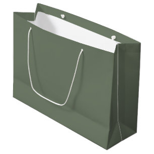 Trend Color Muted Greenish Gray Large Gift Bag