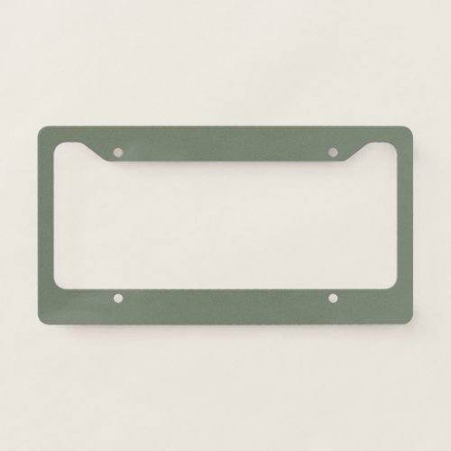 Trend Color Muted Greenish Gray License Plate Frame