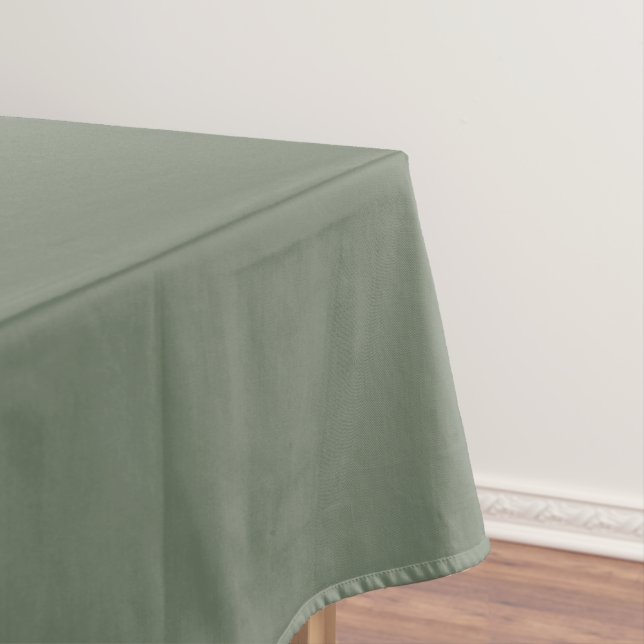 Trend Color Muted Greenish Gray Tablecloth (In Situ)