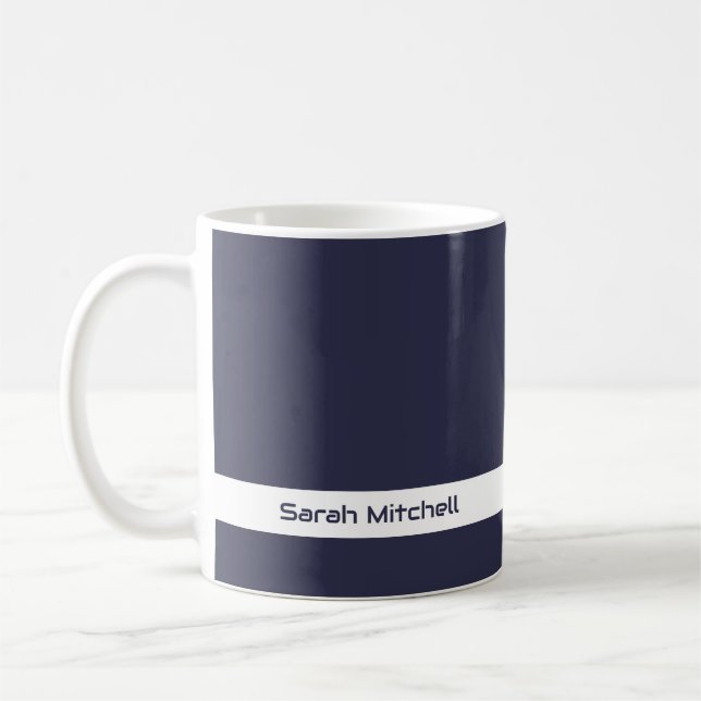 Trend Color - Navy Blue Name Mug (Left)