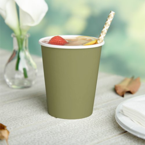 Trend Color _ Olive Green Paper Cups