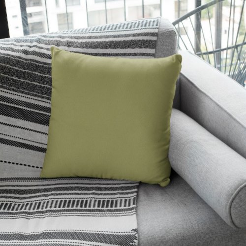 Trend Color _ Olive Green Throw Pillow
