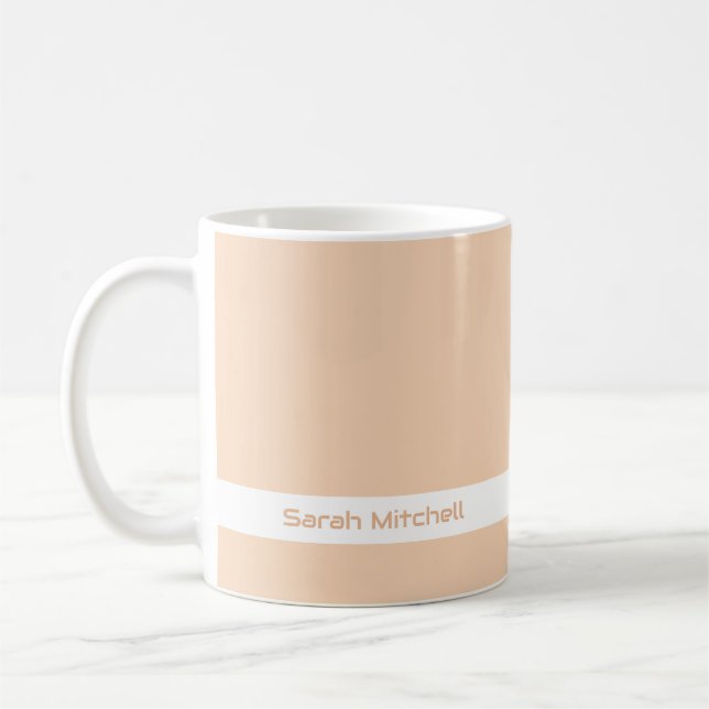 Trend Color - Peach Blush Name Mug (Left)