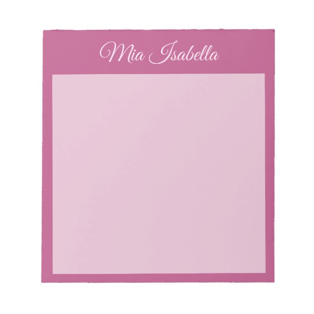 Trend Color Pink Purple Berry Classic Notepad (Front)