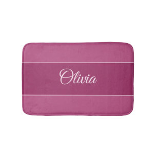 Trend Color Pink Purple Berry Custom Bath Mat