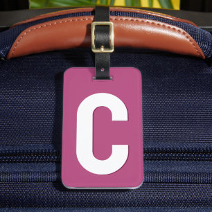 Trend Color Pink Purple Berry Minimal Luggage Tag