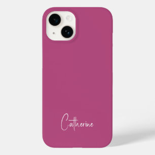 Trend Color Pink Purple Berry Minimalist Case-Mate iPhone 14 Case