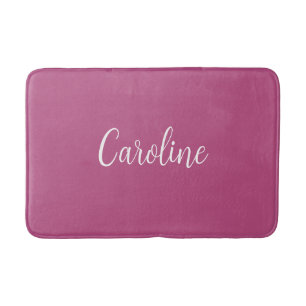 Trend Color Pink Purple Berry Name Bath Mat