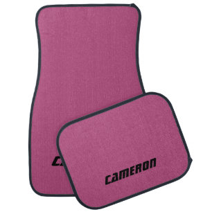 Trend Color Pink Purple Berry Name Car Floor Mat