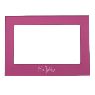 Trend Color Pink Purple Berry Name Magnetic Frame