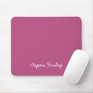 Trend Color Pink Purple Berry Name Mousepad