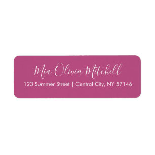 Trend Color Pink Purple Elegant Address Labels