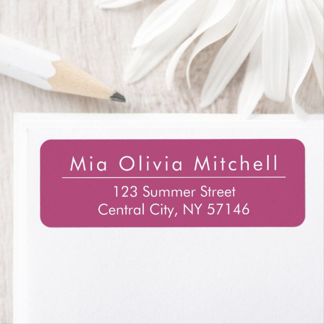 Trend Color Pink Purple - Modern Address Labels (Insitu)