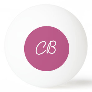 Trend Color Pink Purple Monogram Ping Pong Ball