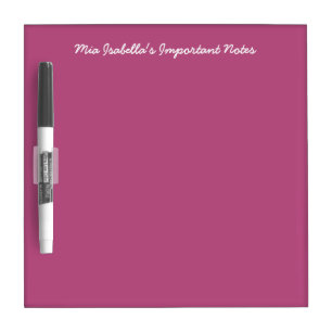 Trend Color - Pink Purple - Name Dry Erase Board