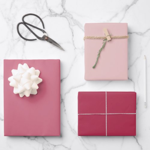 Trend Color Pink Wrapping Paper Sheets