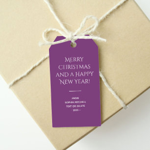 Trend Color Plum Purple Minimalist Gift Tags
