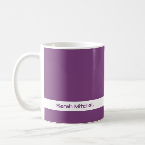 Trend Color _ Plum Purple Name Mug