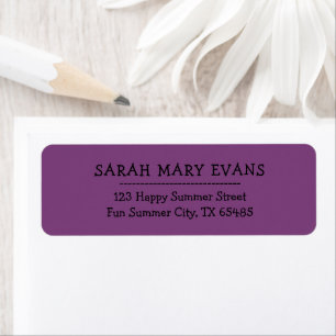 Trend Color - Plum Purple Return Address Labels