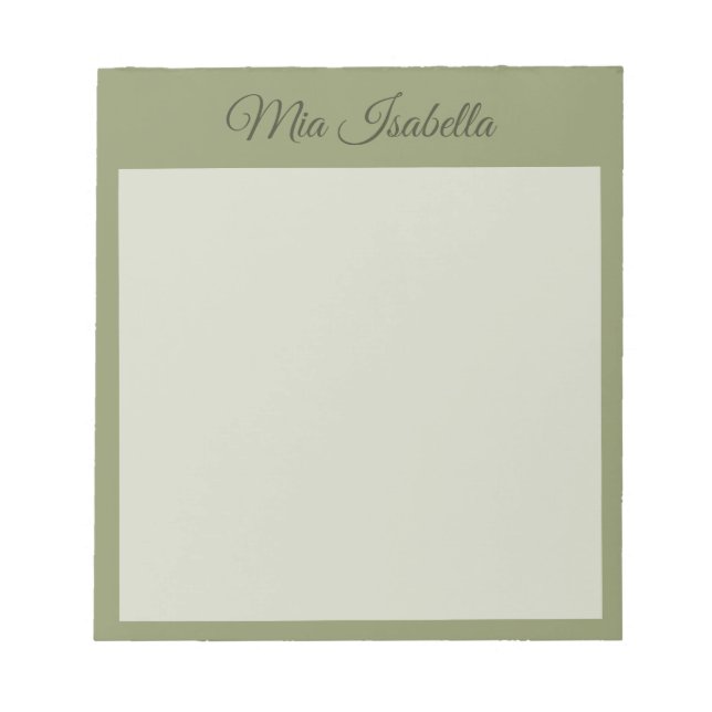 Trend Color Reed Green Classic Notepad (Front)