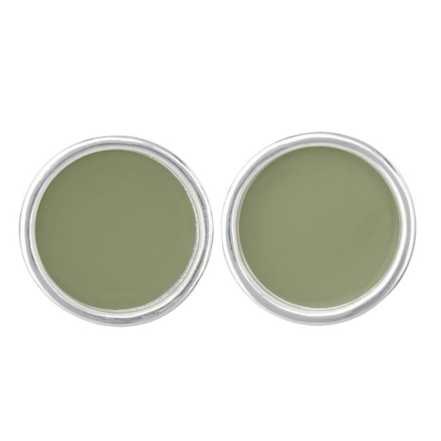 Trend Color Reed Green Cufflinks (Front)