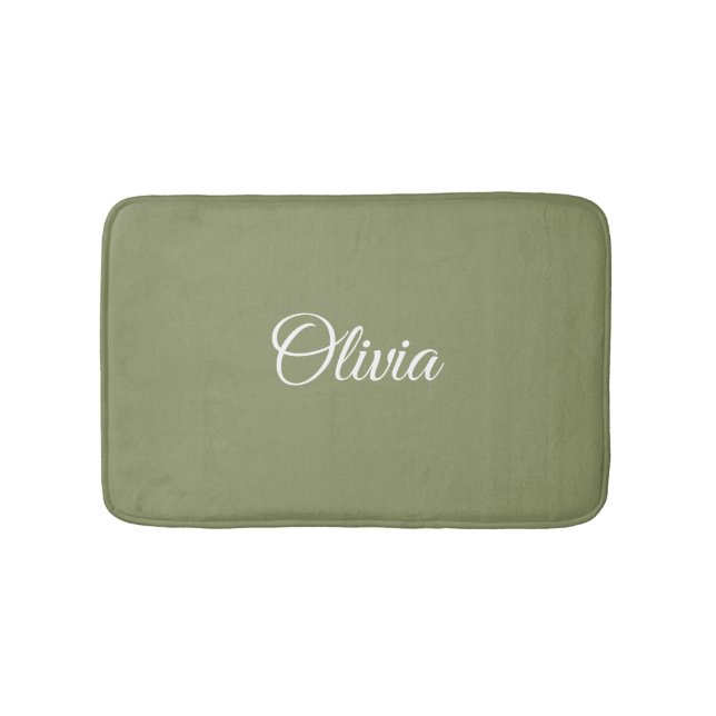 Trend Color Reed Green Custom Bath Mat (Front)