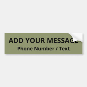 Trend Color Reed Green Customizable Bumper Sticker