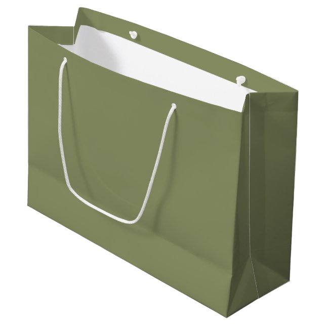 Trend Color - Reed Green Large Gift Bag (Front Angled)