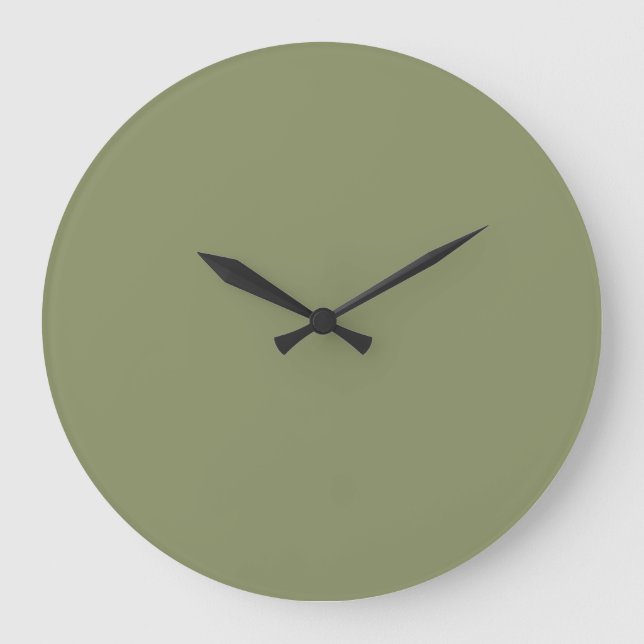 Trend Color Reed Green Large Wall Clock (Front)