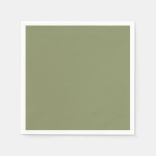 Trend Color Reed Green Minimalist Paper Napkins