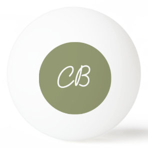 Trend Color Reed Green Monogram Ping Pong Ball