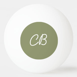 Trend Color Reed Green Monogram Ping Pong Ball