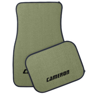 Trend Color Reed Green Name Car Floor Mat