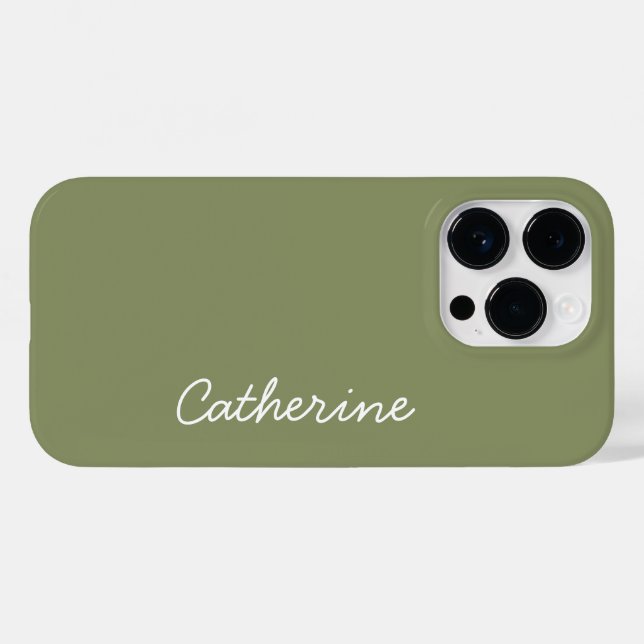 Trend Color Reed Green Name Case-Mate iPhone Case (Back (Horizontal))