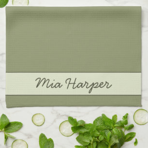 Trend Color Reed Green Name Kitchen Towel