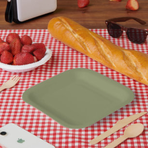 Trend Color - Reed Green Paper Plates