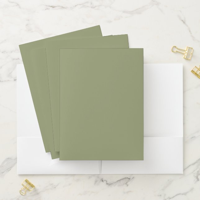 Trend Color - Reed Green Pocket Folder (In Situ)